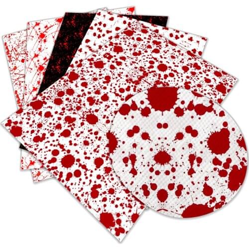 30 cm x 136cm Happy Halloween Printed Synthetic Faux Leather for DIY Handmade Sewing Clothes