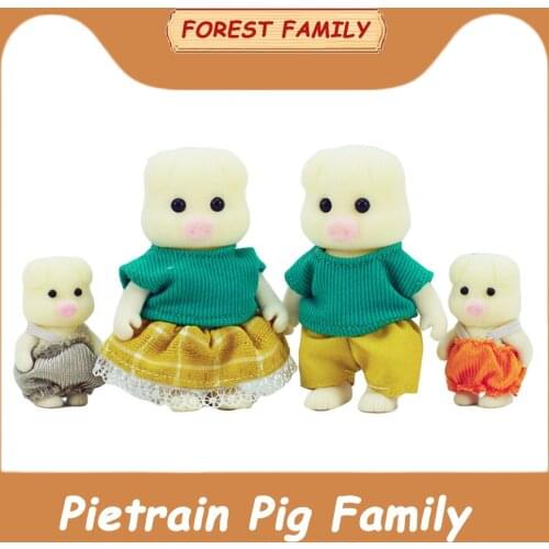 Dollhouse Furniture Miniatures Deluxe Living Room Country Bathroom Set 1/12 Animal Figurines Cat Bunny Collectible Toys For Girl