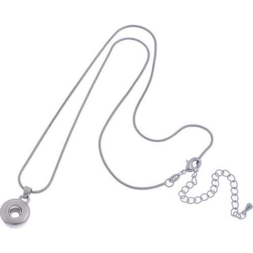 Fashion simple snap necklace 60cm snake chain fit 12MM/18MM snap buttons Fashion jewelry DIY accessories XL0094