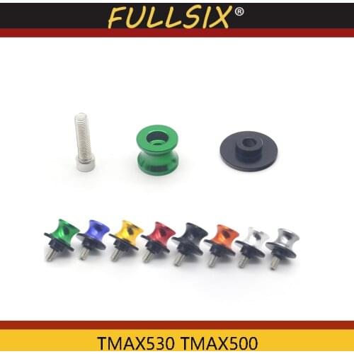Motorcycle Parts 6mm Stand Screws Swingarm Spool Sliders For Yamaha TMAX530 TMAX500 TMAX TMAX 530 TMAX 500 LOGO