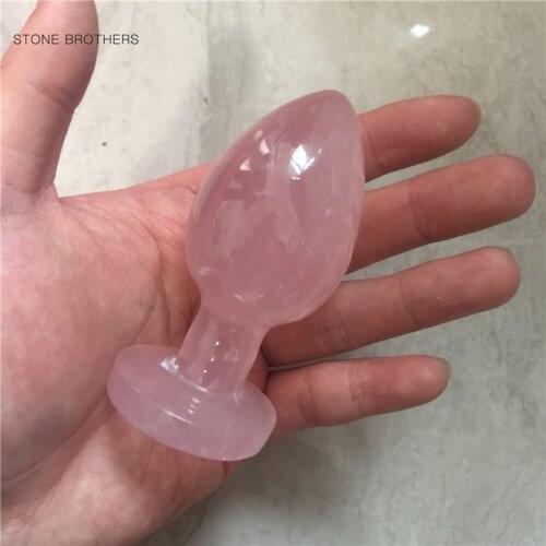 Natural Crystal Quartz Massage Wand Gemstone Rose Quartz Yoni for Women Health Smooth Polished Healing Stone