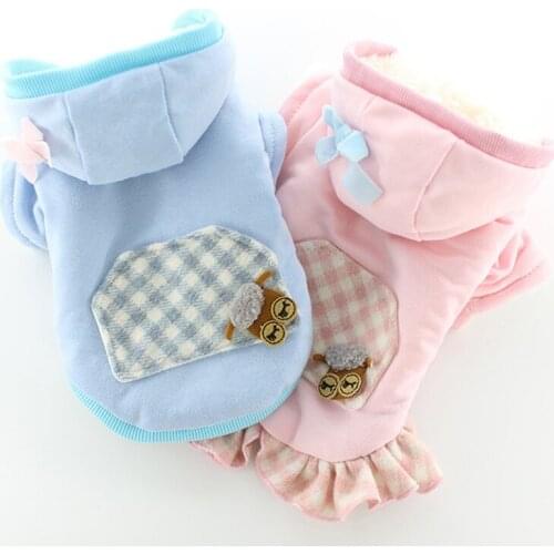 2022 New Pet Hoodie Winter Couple Dog Clothes Coat Dress Puppy Chihuahua Bulldog Pug Shih Tzu Corgi Pomeranian Dog Costume XS-XL