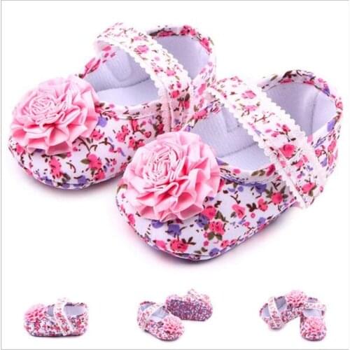 New Baby Shoes Lovely Flower Infants Cotton First Walkers Soft Sole Toddlers Girls Princess Shoes