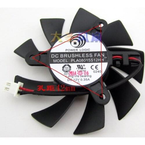 Original for EVGA GeForce GTX650 GTX650Ti GT740 Graphics card cooling fan PLA08015S12HH 0.35A T128015SH 0.32A
