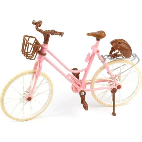 Pink Detachable Bicycle Bike Mini Toys Outdoor Sports Doll Accessories for 12 inch Doll Mini Toys Girls Best Gift