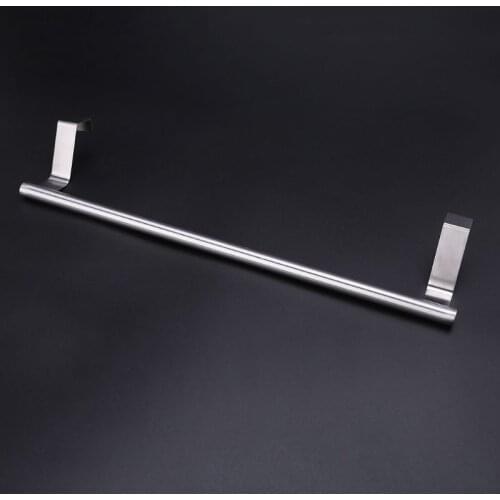 Over Door Towel Rack Bar Hanging Holder Bathroom Kitchen Hotel Cabinet Shelf Rail Stainless Steel
