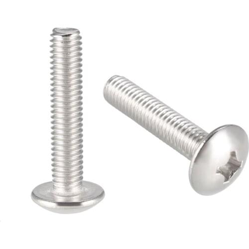 Uxcell Machine Screws, Phillips Truss Head, 304 Stainless Steel, Fasteners Bolts, Used in Furniture Industry 10Pcs