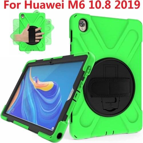 Armor Coque For Huawei Mediapad M6 10.8 2019 SCM-AL09/W09 Case 360 Hand Strap Shockproof Stand for Huawei M6 10.8‘’ PRO Case