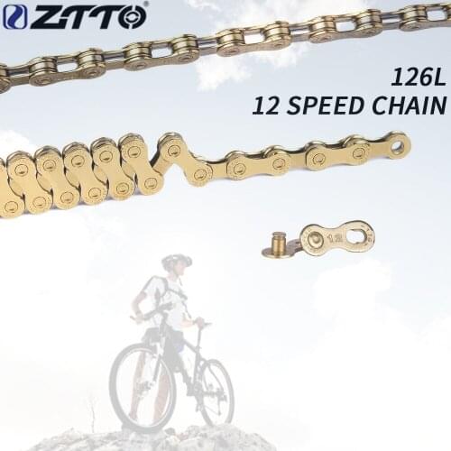 ZTTO MTB 12 Speed Chain Gold 12s eagle Golden 12speed Chain x1 x12 1x12 System Connector Included 126L links For Bicycle bike