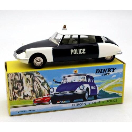 1/43 Atlas Dinky Toys 501 For Citroen DS 19 Police Models Diecast Collection Auto Car Gift Miniature Used