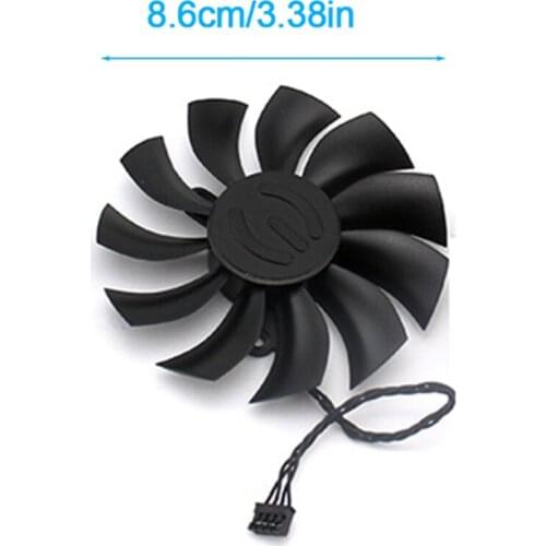 85WD 1PC PLA09215B12H VGA Fan Graphics Card Cooling Fan Replacement for EVGA GTX 1080 Ti 11GB 4Pin 12V 0.55A Fan
