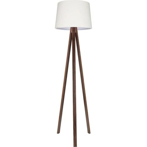 3-6legged Floor Lamp Wooden Tripod Lampshade (Fabric Color White) (Foot Walnut) Room Lighting, office Lighting, Led Bulb Gift