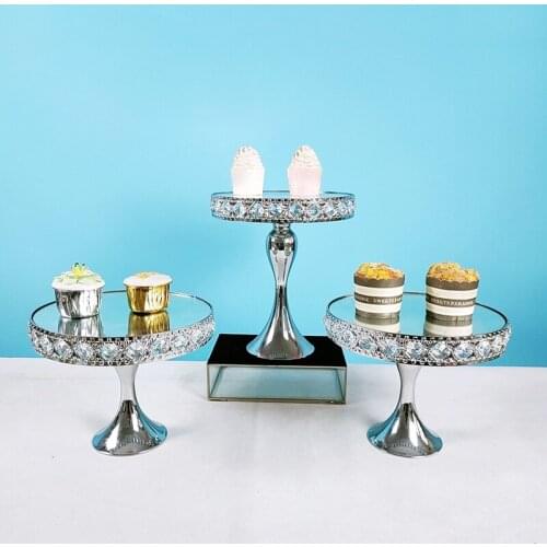 3pcs/lot silver Cupcake Display Rack Birthday Wedding Party Decoration
