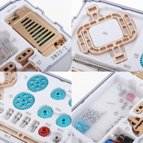 67Pcs/Set Science Experiment Metal Kit, DIY Walker Robot Model Assembly