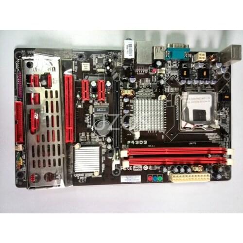 Free shipping 100% original motherboard for Biostar P43D3 LGA 775 DDR3 4G Gigabit Ethernet mainboard desktop motherboard