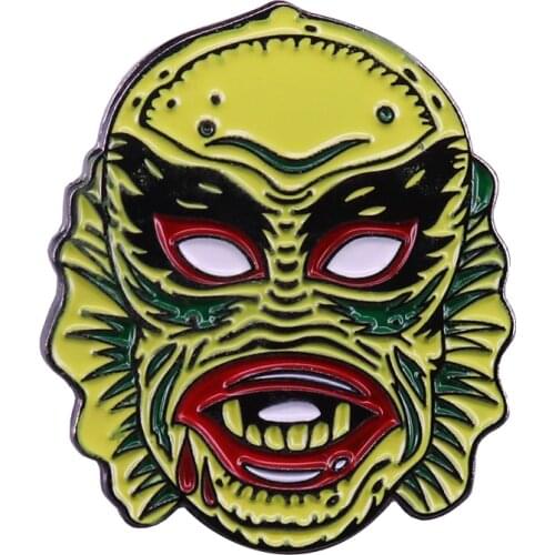 Creature from the black lagoon lapel pin s brooch sci-fi horror movie fans collection