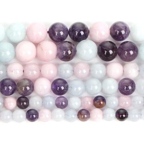 Natural Stone Beads Lavender Round Loose Beads For Jewelry Making DIY Bracelets Necklace Accessories Beads 6/8/10MM