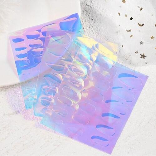 Nail Art Aurora Ice Cube Cellophane Colorful Transfer Paper Laser Jewelry Candy Paper Diy Sticker Nail Art Decorations Wraps