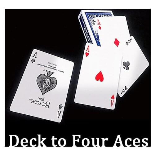 Deck to Four Aces by J.C Magic Card Aces Cards Appearing Magician Close Up Street Illusion Magic Tricks Gimmick Mentalism Magia