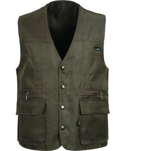 Classic Thin Sleeveless Men Jacket With Many Pockets Summer Casual Photographer Reporter Multi Pocket Vest