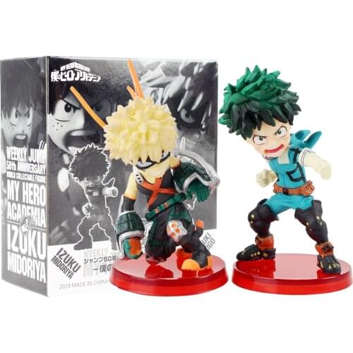 2pcs/set My Hero Academia Bakugou Katsuki Midoriya Izuku WCF Figure Toys 50th Anniversary World Collectible Figure Dolls