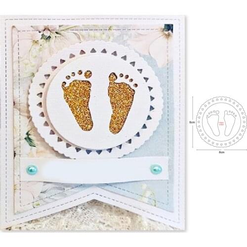 Metal cutting dies feets circle frame cut die mold decoration Scrapbook paper craft knife mould blade punch stencils dies