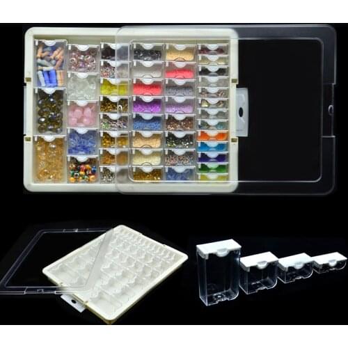 42/50/78 Girds Rhinestones Container for DIY Diamond Painting Tools Diamond Embroidery Accessories Jewelry Storage Box Case Gift