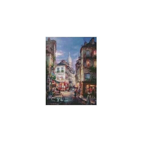 YIXIAO Counted Cross Stitch Kit Cross stitch RS cotton with cross stitch Oil painting European town (8)
