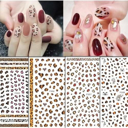Leopard Series Nails Art Decoration Nail Polish Decals Adhesive Nails Printer Accessories Manicure Equipment