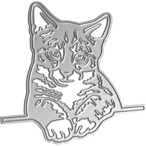 Cutting Dies Stencil Metal Template Moulds Lazy Lying Cat Shape Style DIY Craft Embossing Tools for Album Scrapbooking Art Decor