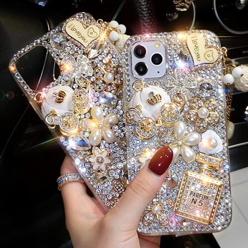 Luxury 3D Gold Purse Carriage Bling Crystal Cases for iPhone 12 Pro Max 12 Mini 11 Pro MAX XS Max XR XS X 6 6s 8 7 Plus 5 5s SE