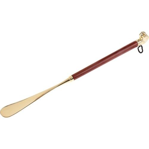 1 Piece Home Long Handle High Quality Shoe Horns Wooden Flexible Shoehorn Boots Spoon Pull Shoe Horn