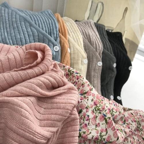 Fall 2021 Womens Soft And Comfortable Long-sleeved Sweater Wool V-neck Cardigan Solid Color Casual Jacket Of Daily Travel