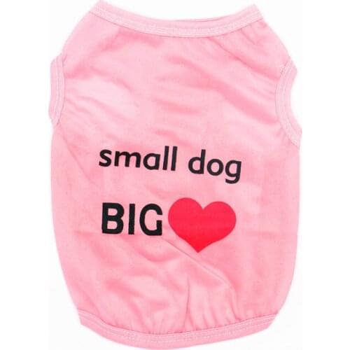 Pet Dog Clothes Summer Dog Vest Pet Clothing For Dogs Shirts Costume Puppy Cat Clothes Chihuahua Small Dog Big Love Pet Vest
