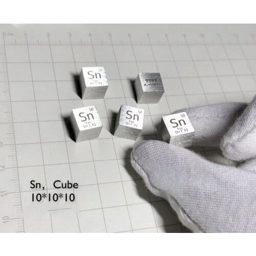 1 Piece High Purity 99.99% Surname Sn Tin 10mm Cube Element Periodic Table cube High quality NE