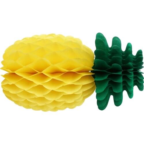 1pcs Hawaiian Style Yellow Paper Pineapple Creative DIY Summer Fiesta Pineapple Honeycomb Garland for Party Birthday Decoration