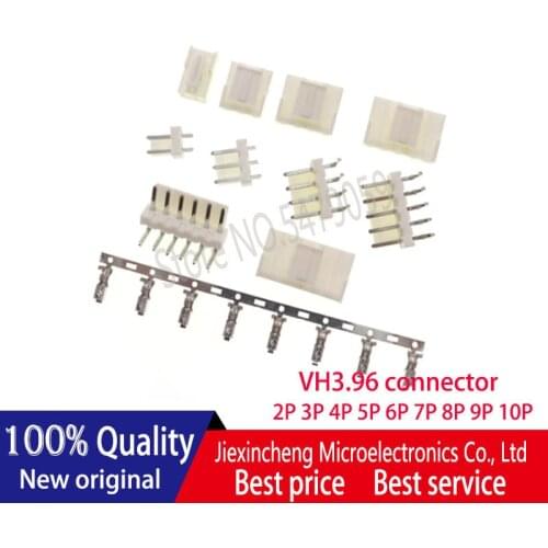 10 sets/LOT Straight needle VH3.96 2/3/4/5/6/7/8/9/10 PIN Male Plug + Female Housing + Terminals 3.96mm connectors