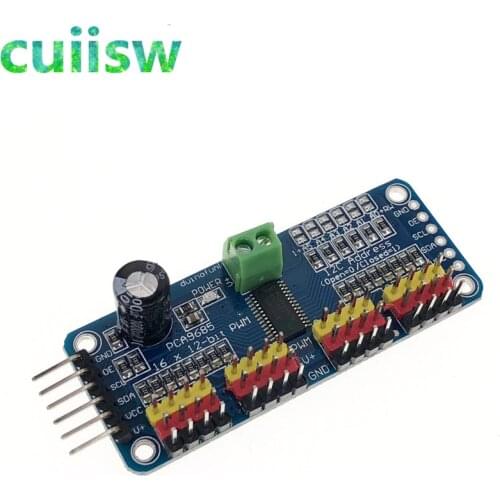 16 Channel 12-bit PWM/Servo Driver-I2C interface PCA9685 module for arduino or Raspberry pi shield module servo shield