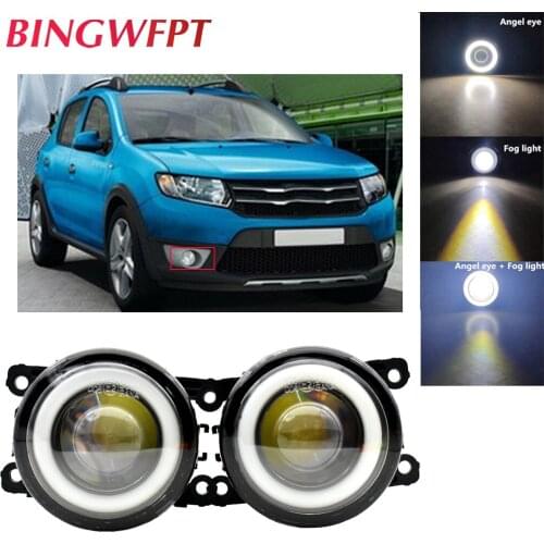 2pcs For Dacia Sandero 2008-2012 For Renault Laguna 3 / III Grandtour 07-12 Car Accessories H11 LED Angel Eye Fog Light