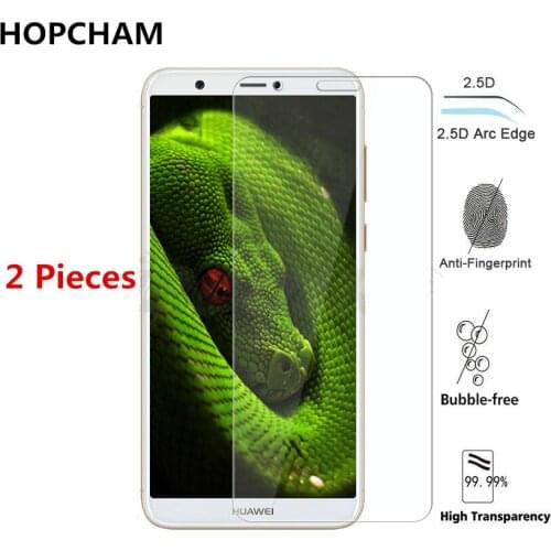 2pcs Tempered Glass For Huawei P smart Psmart cover screen protective smartphone case 9H toughened display crystals Transparent