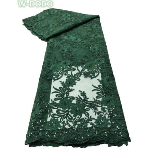 2021 High Quality Sequin Milk Silk Applique Stereoscopic Swiss French Net African Tulle Mesh Lace Fabric For Dress 5yards RL0311