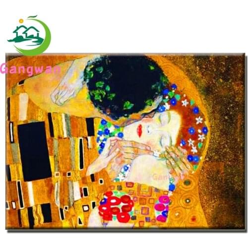 Diamond embroidery Beloved love gift diy diamond painting Gustav Klimt Kiss cross stitch full square round drill 5d puzzle decor