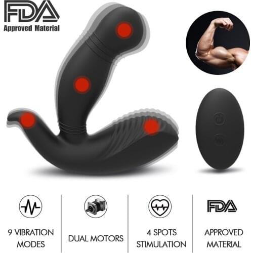 Free shiping new rechargeable remote control prostate massage anal butt plug vibrator male ass sex toy Free gift upon purchase