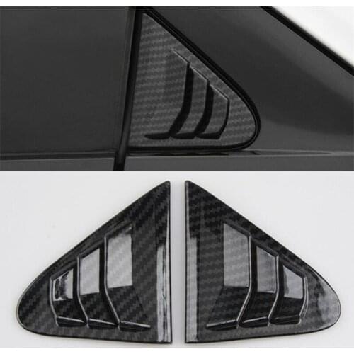 CEYUSOT For 2PCS Car Window Decoration Modified Parts Cadillac XT4 Stainless Steel C Pillar Rear Spoiler Black Trim Strip 2018
