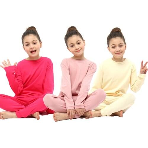 Baby Girl Pajamas Kids Pyjamas Boys Sleepwear Children Top Pants 2pcs Suits Solid Clothing Sets Kids Homewear Nightwear