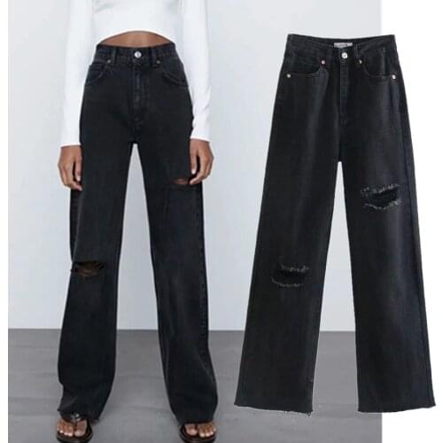 Jenny&Dave Ripped Jeans Enlgand Fashion High Street Vintage Mom Jeans Woman High Waist Jeans For Women Boyfriend Jeans For Women