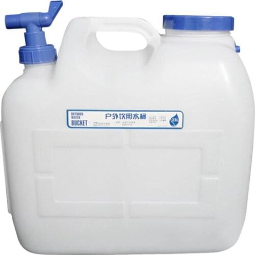 23L Leak-Proof Reusable Plastic Drinking Water Big Mouth Bottle Jug Container PE Pure Plastic Bucket Outdoor Self-driving