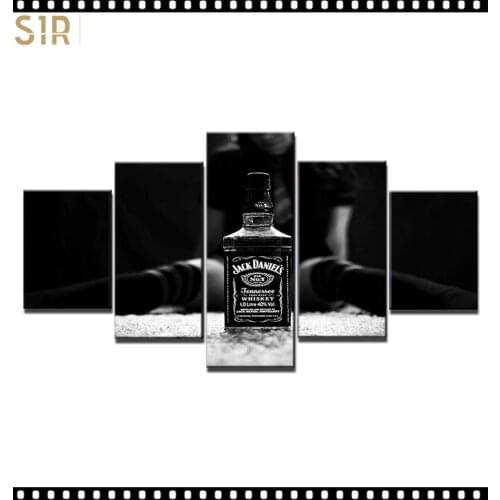 HD 5 Pieces Red Wine Pictures Print Posters Wall HD Art Home Decor for Living Room Painting on The Wall Pictures Wine Wall Art