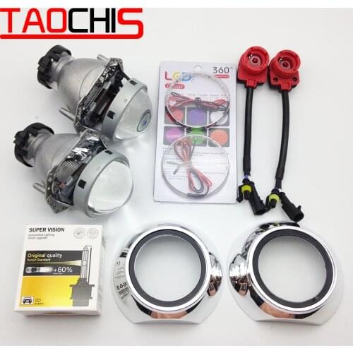 TAOCHIS Hella 3R G5 Projector Lens Set HID Bi Xenon D2S D1S D3S D4S Shroud Devil Eyes Modify Head Light Lamp Upgrade Super Lens