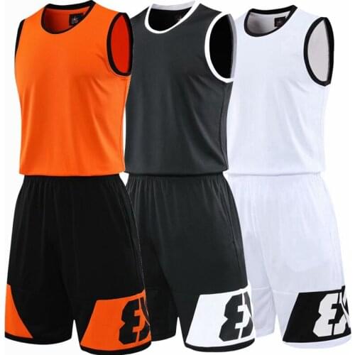 Men 3V3 game basketball jerseys set blank youth basketball jerseys uniforms college throwback training jerseys suits custom